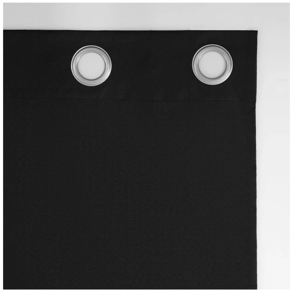 Sun Zero Arlo Textured Thermal Insulated Black Curtains 2-Pack 40” x 63”